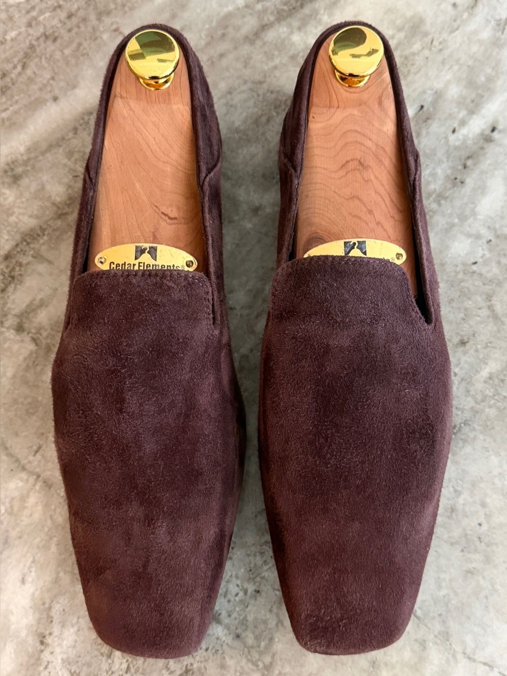 BOTTEGA VENETA Dark Brown Suede Loafers Authentic 38/ 8 Moccasins Belgian Shoes